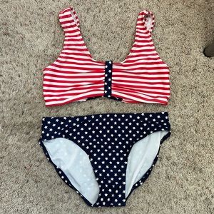 GIRLS Cat & Jack 2 piece swim set size L 10-12